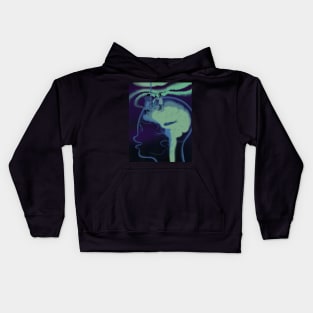 Home Brain in the Polar Region Kids Hoodie